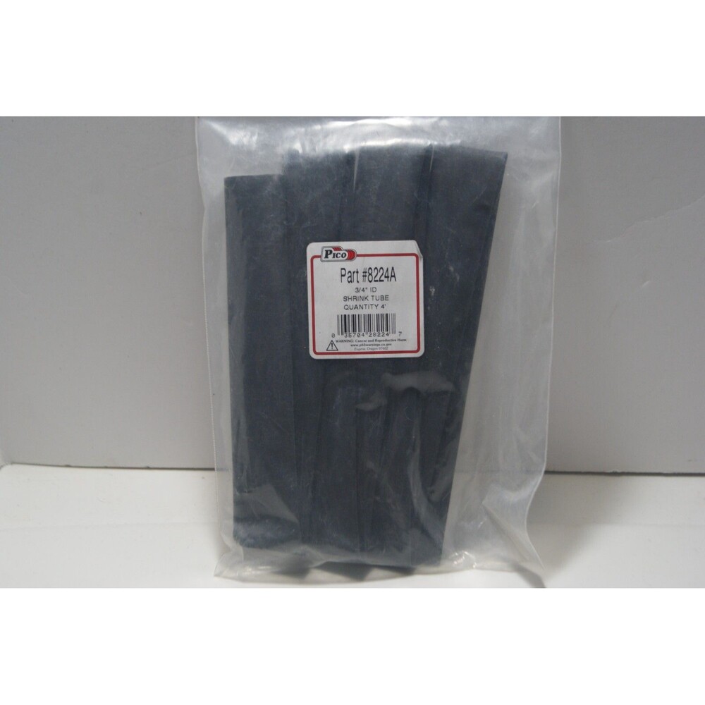 Pico 8224PT 3/4 Sgl Blk Shrink Tubing New Sealed Oversized